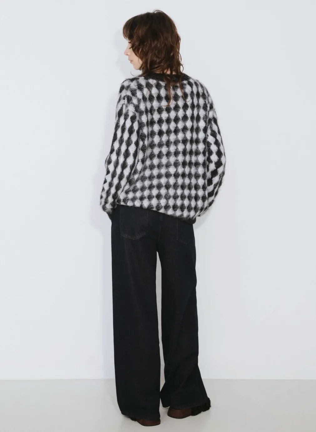 LOZ Jaquard Long Knit Fluffy Jumper