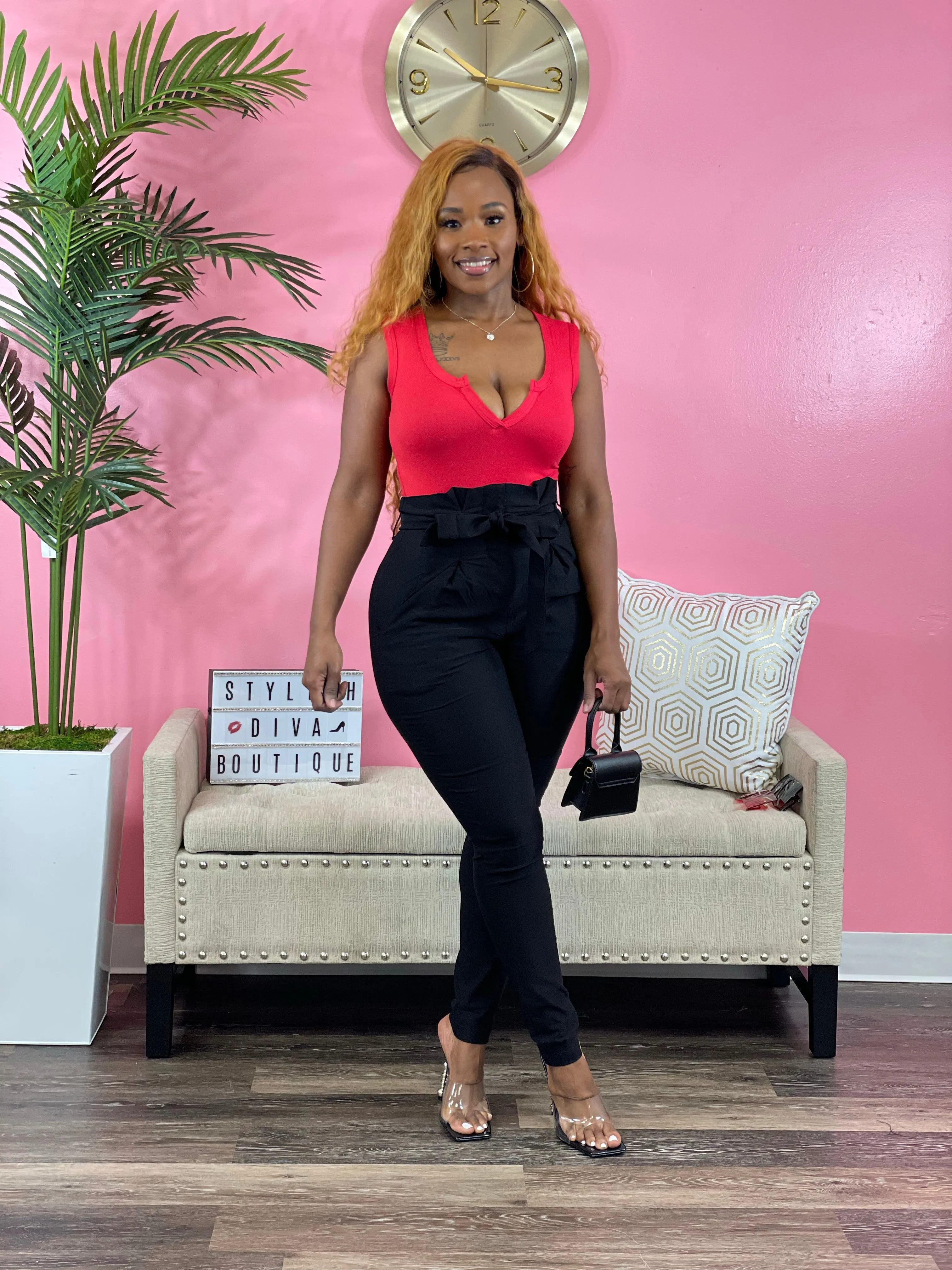 Luxe Diva Pants up to 3XL (Black)