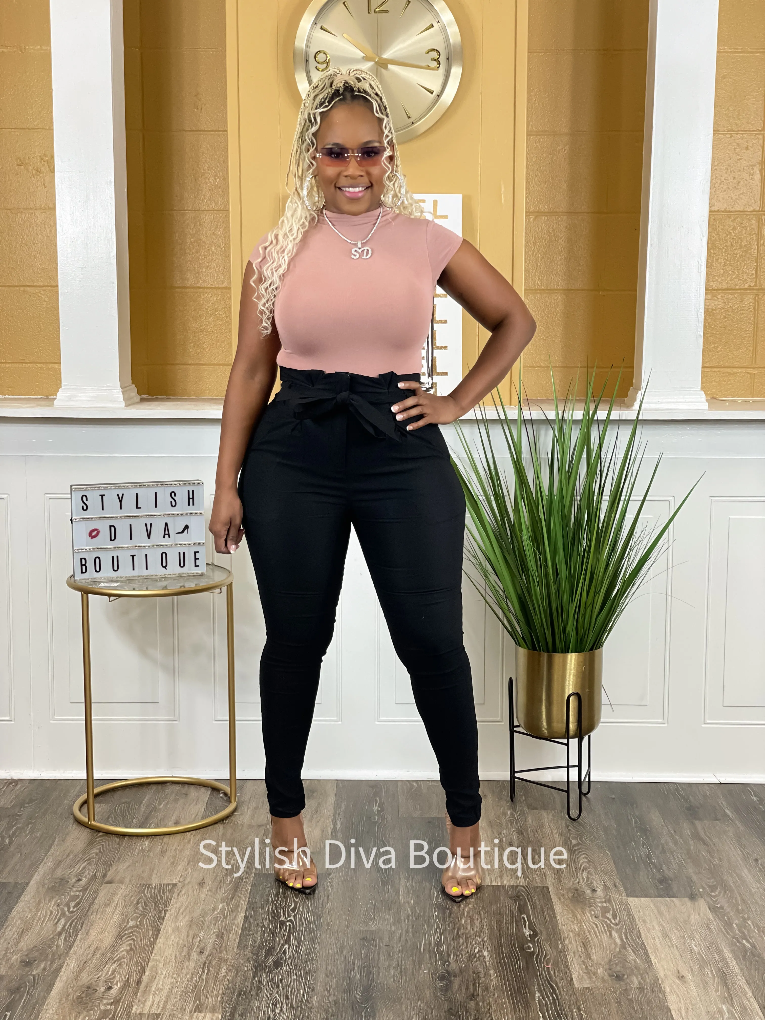 Luxe Diva Pants up to 3XL (Black)