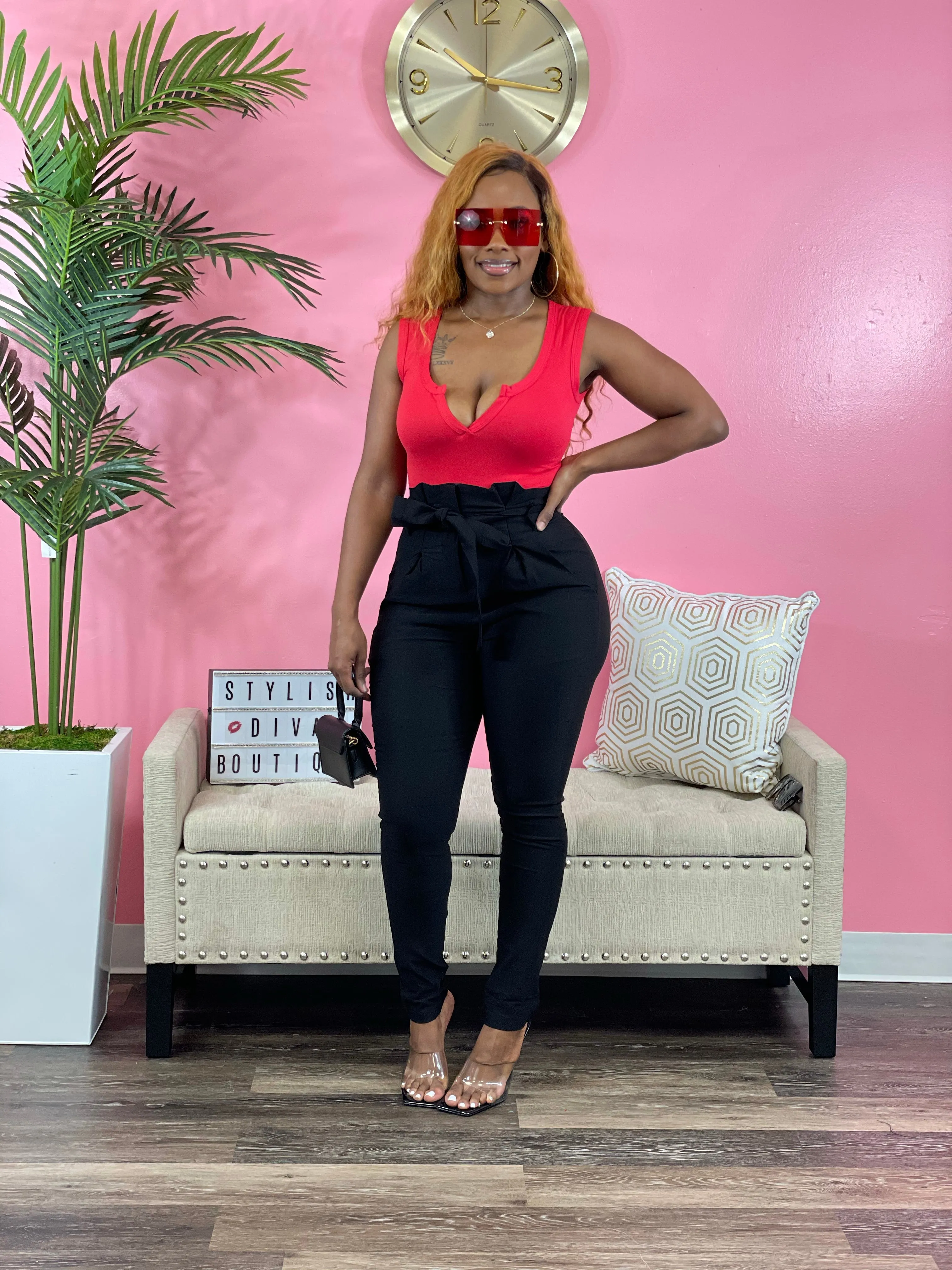Luxe Diva Pants up to 3XL (Black)