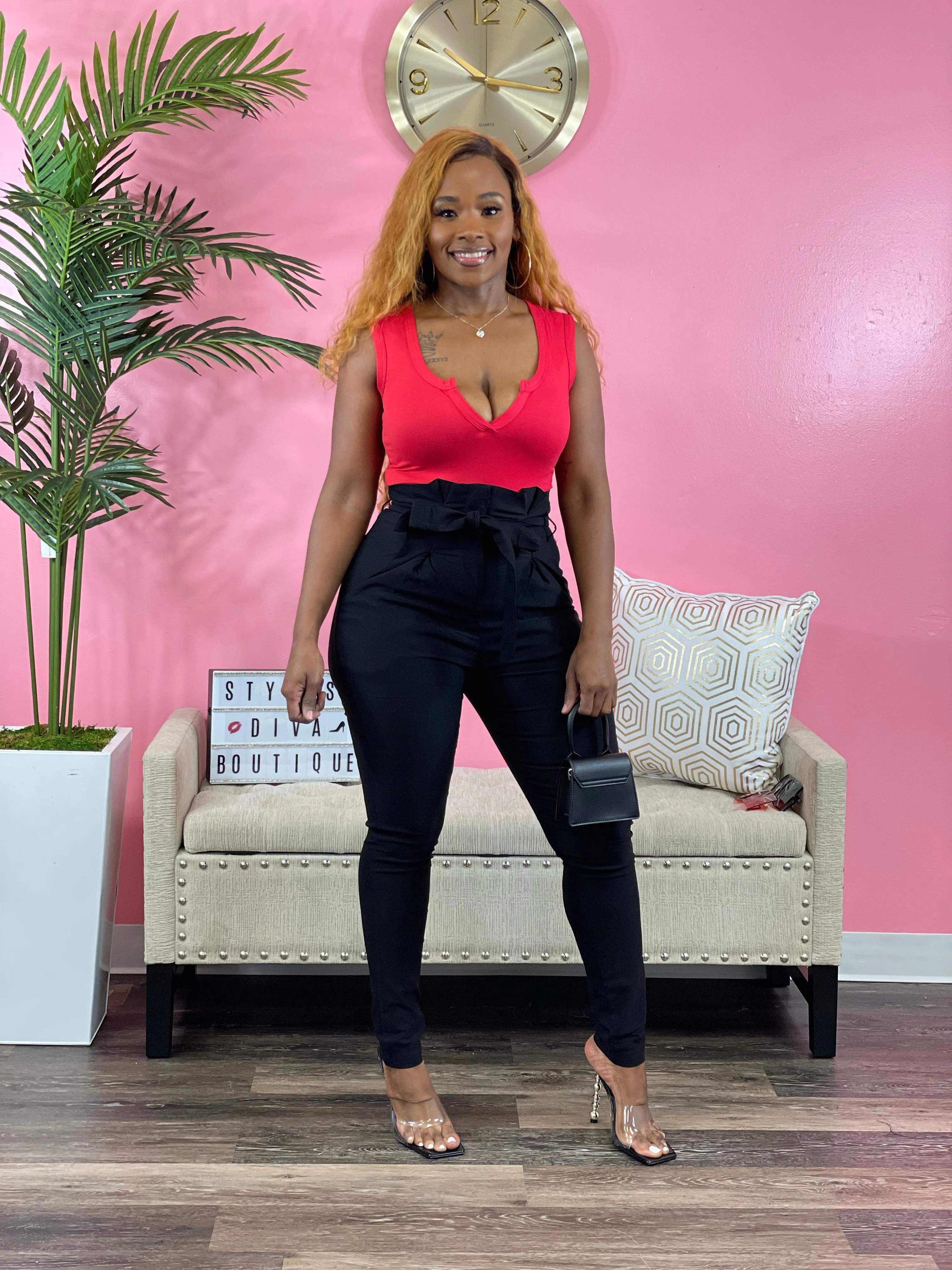 Luxe Diva Pants up to 3XL (Black)
