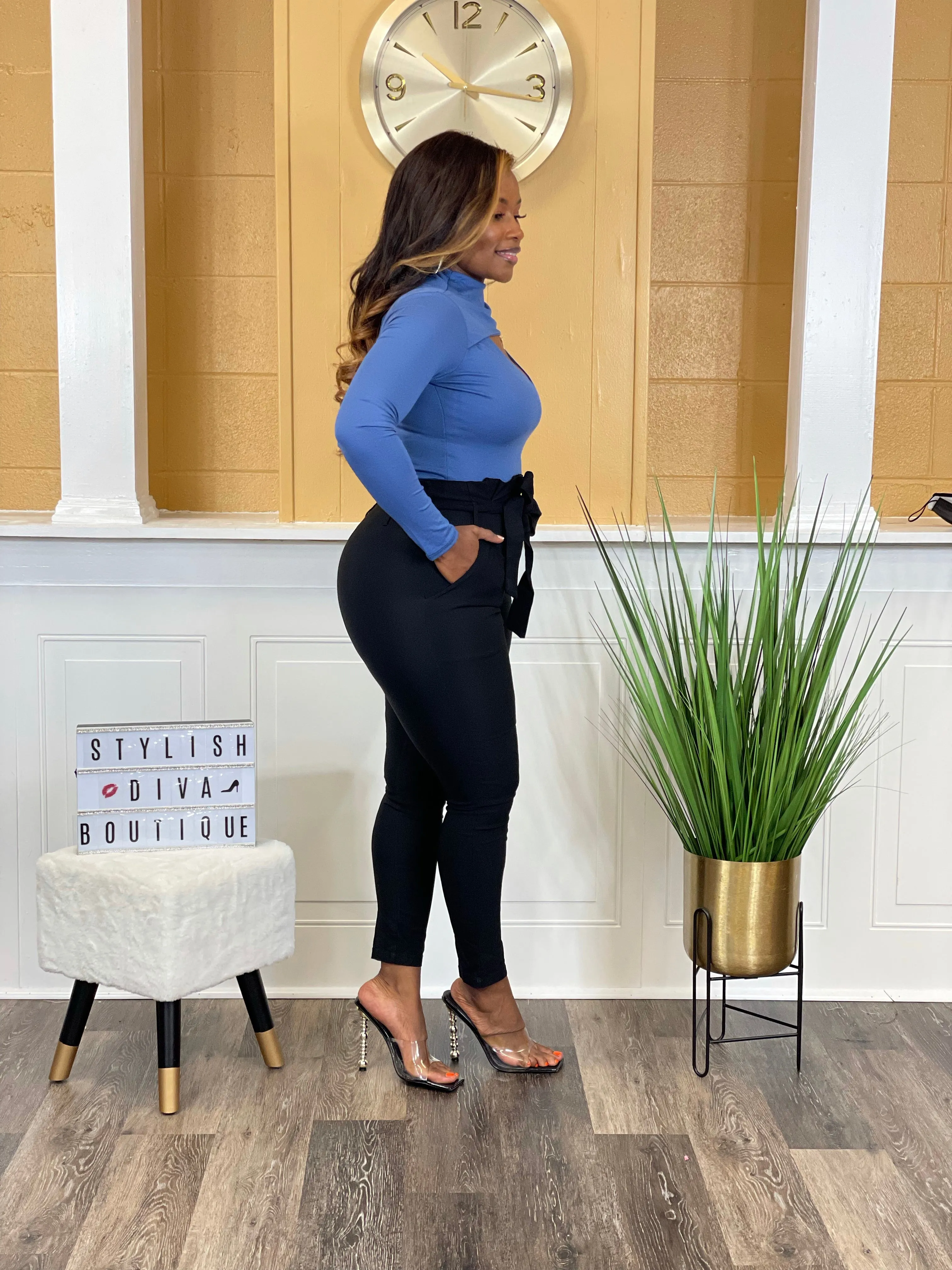 Luxe Diva Pants up to 3XL (Black)