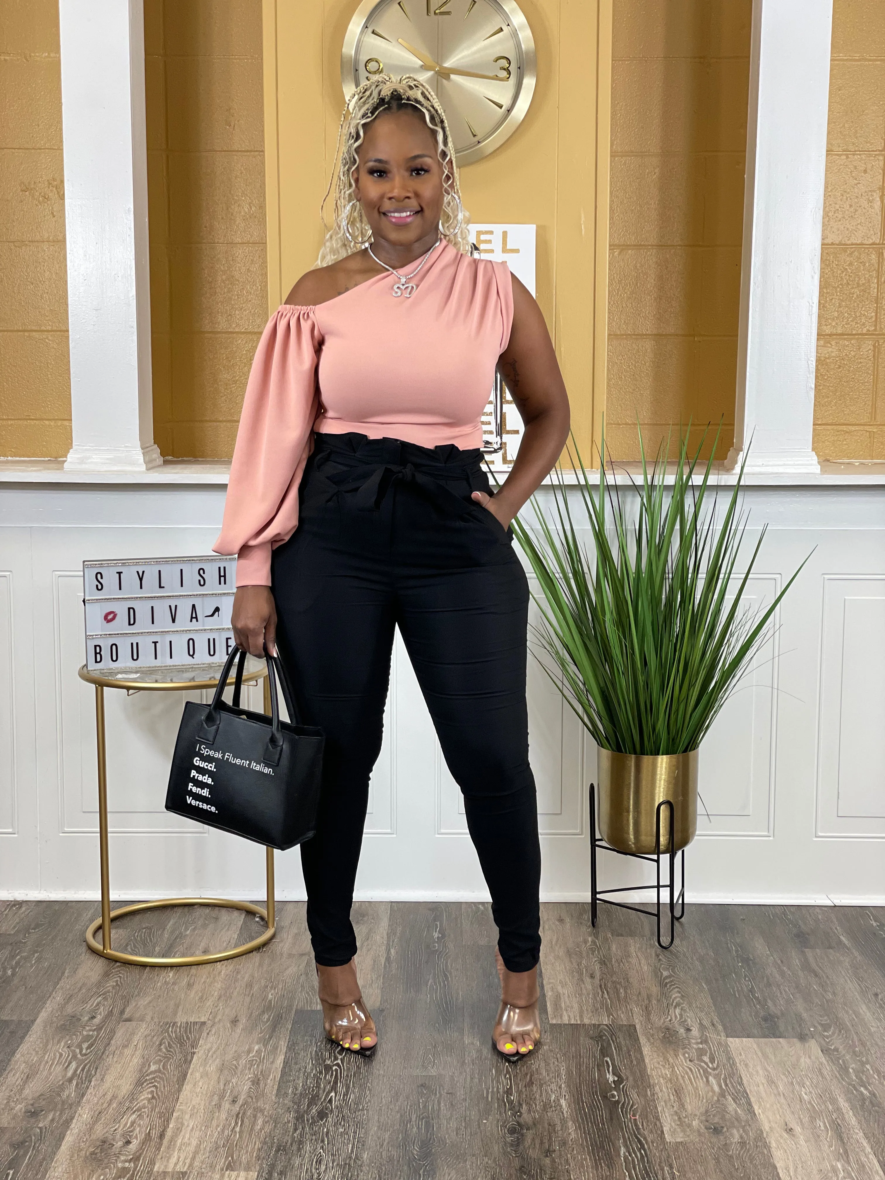 Luxe Diva Pants up to 3XL (Black)