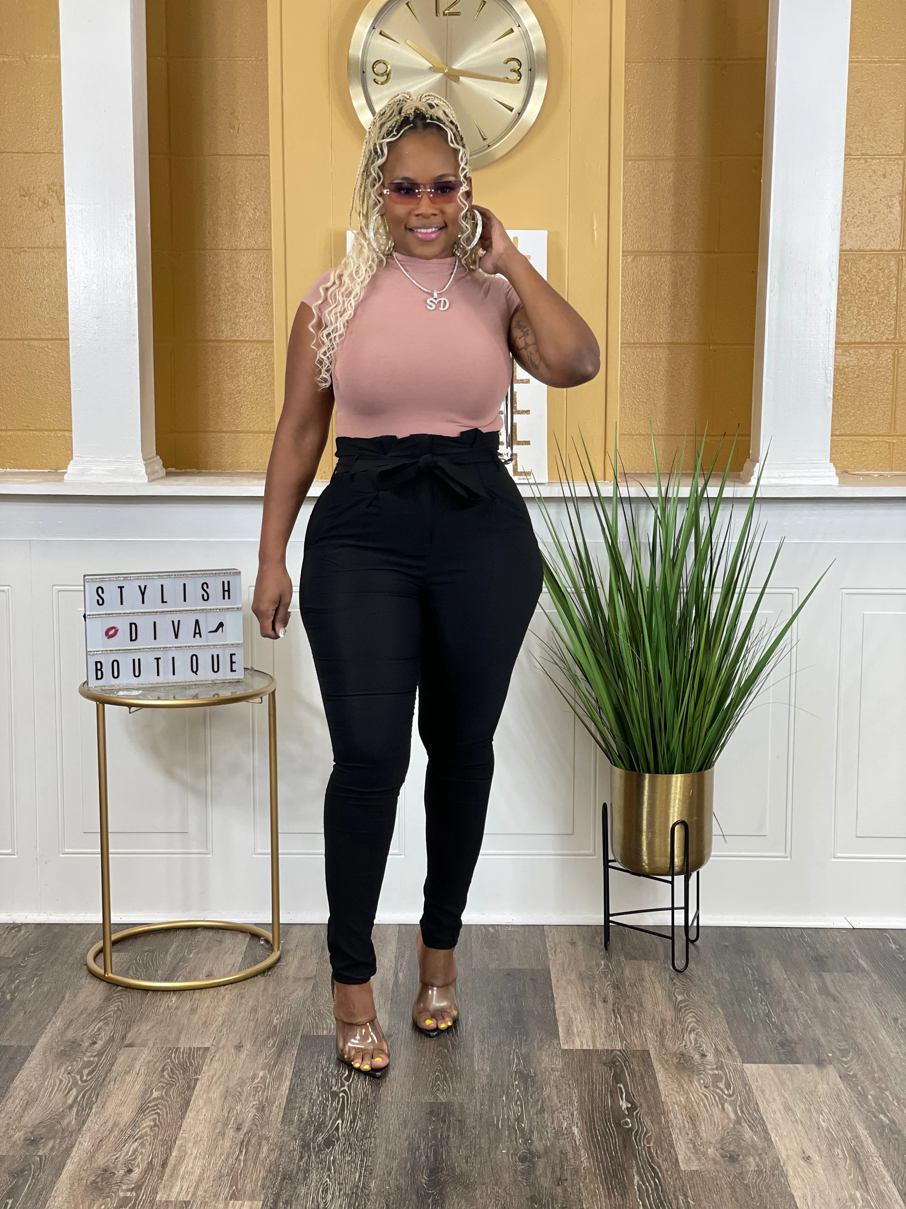 Luxe Diva Pants up to 3XL (Black)