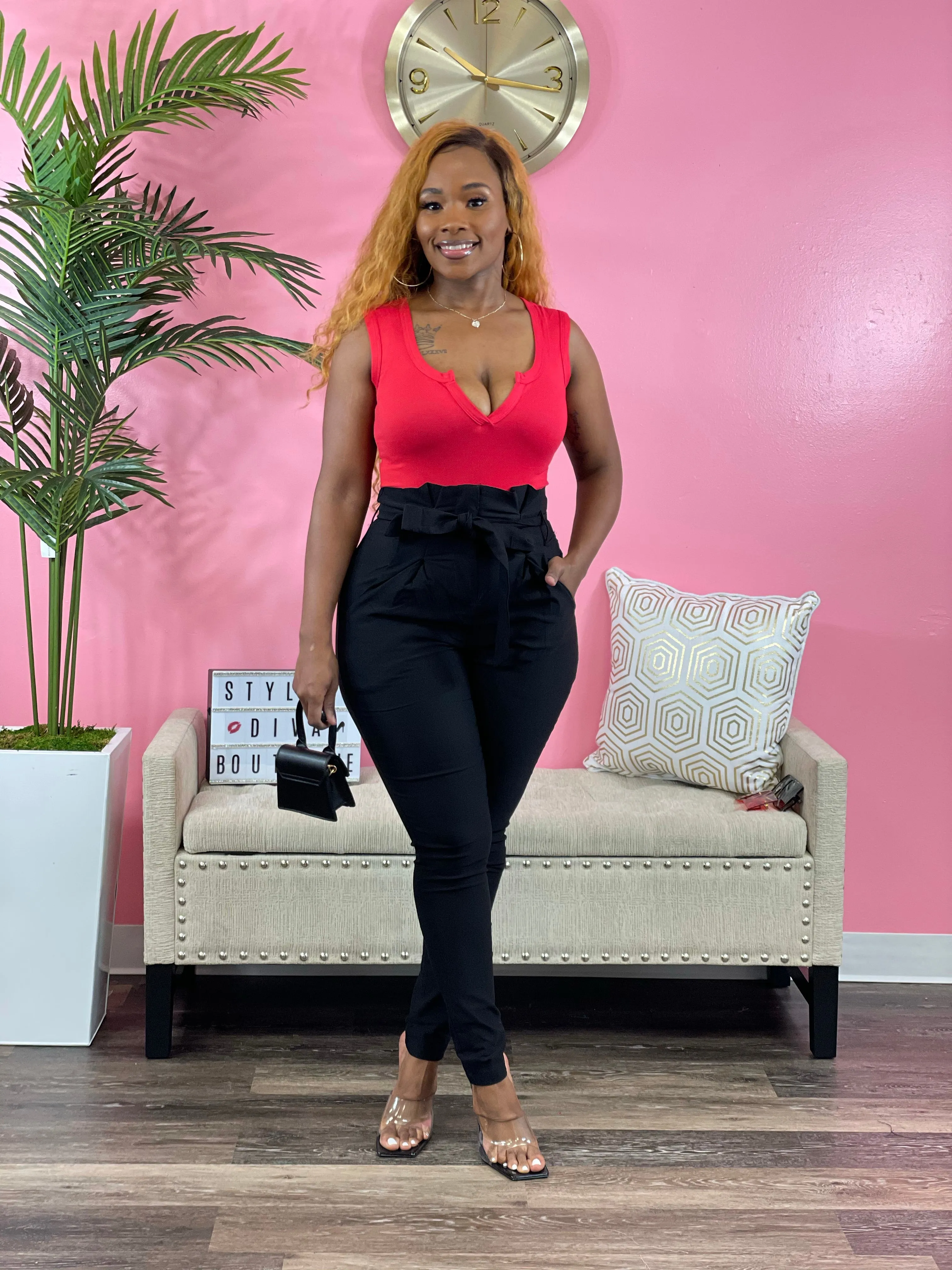 Luxe Diva Pants up to 3XL (Black)