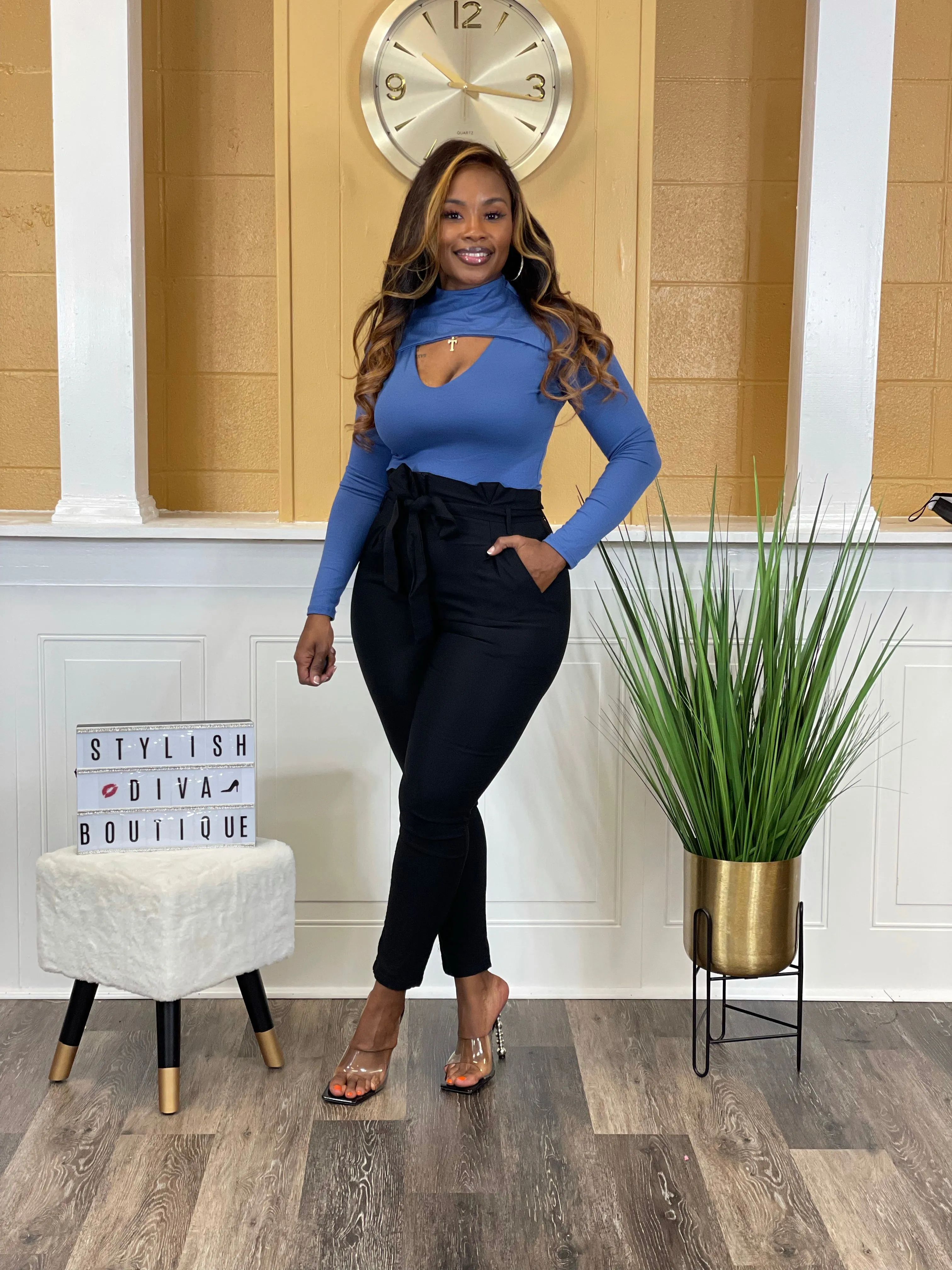 Luxe Diva Pants up to 3XL (Black)