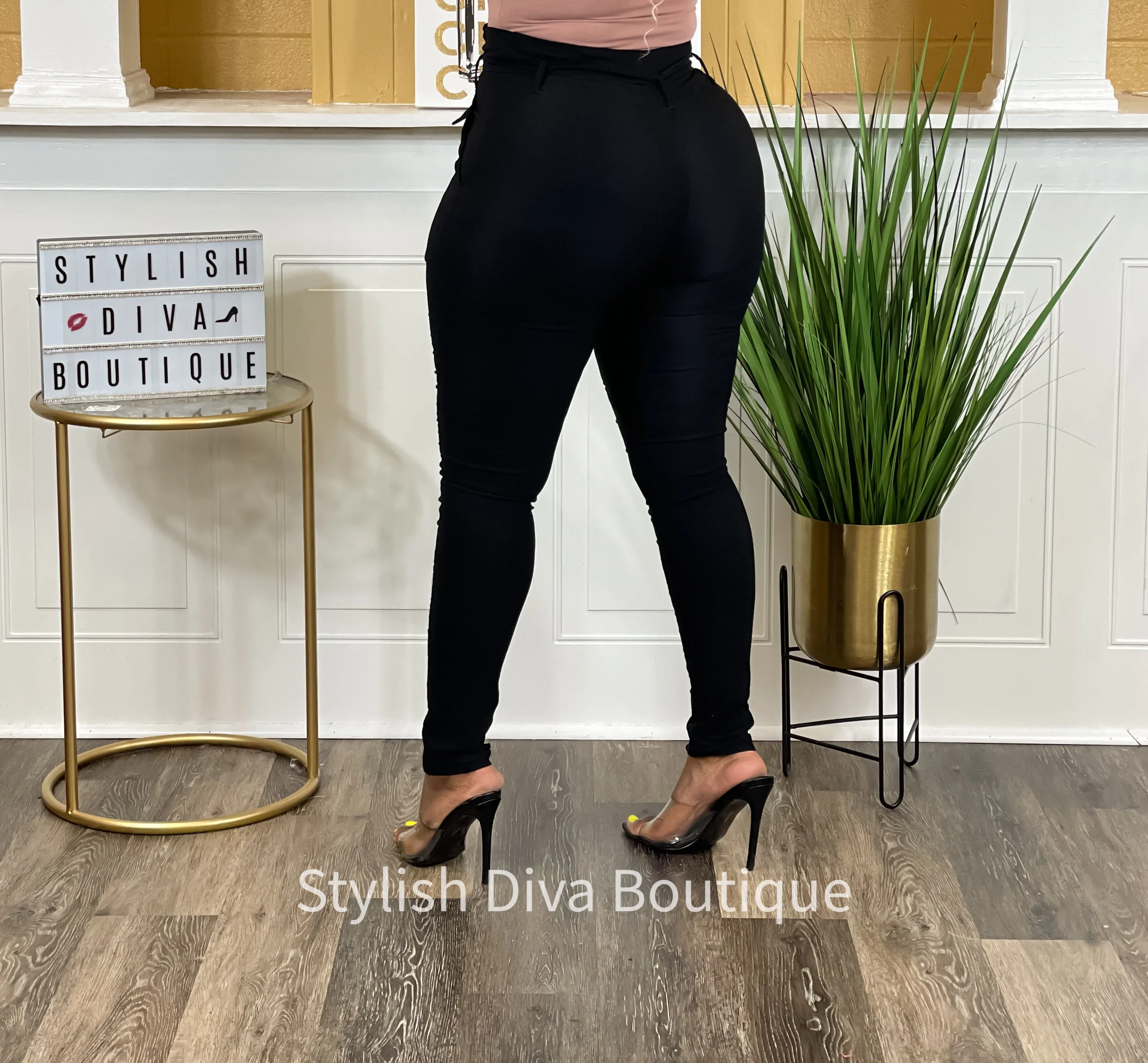Luxe Diva Pants up to 3XL (Black)