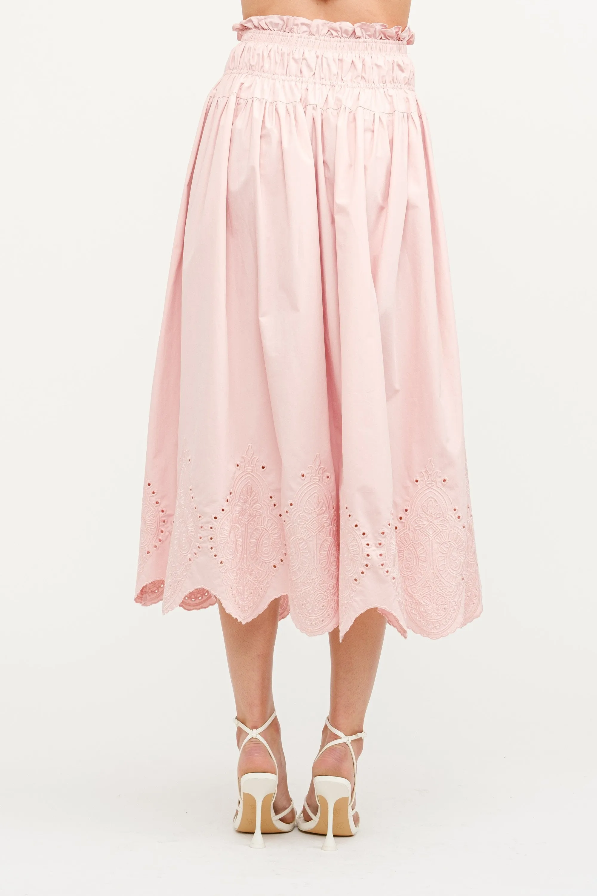 Margot Eyelet Midi Skirt