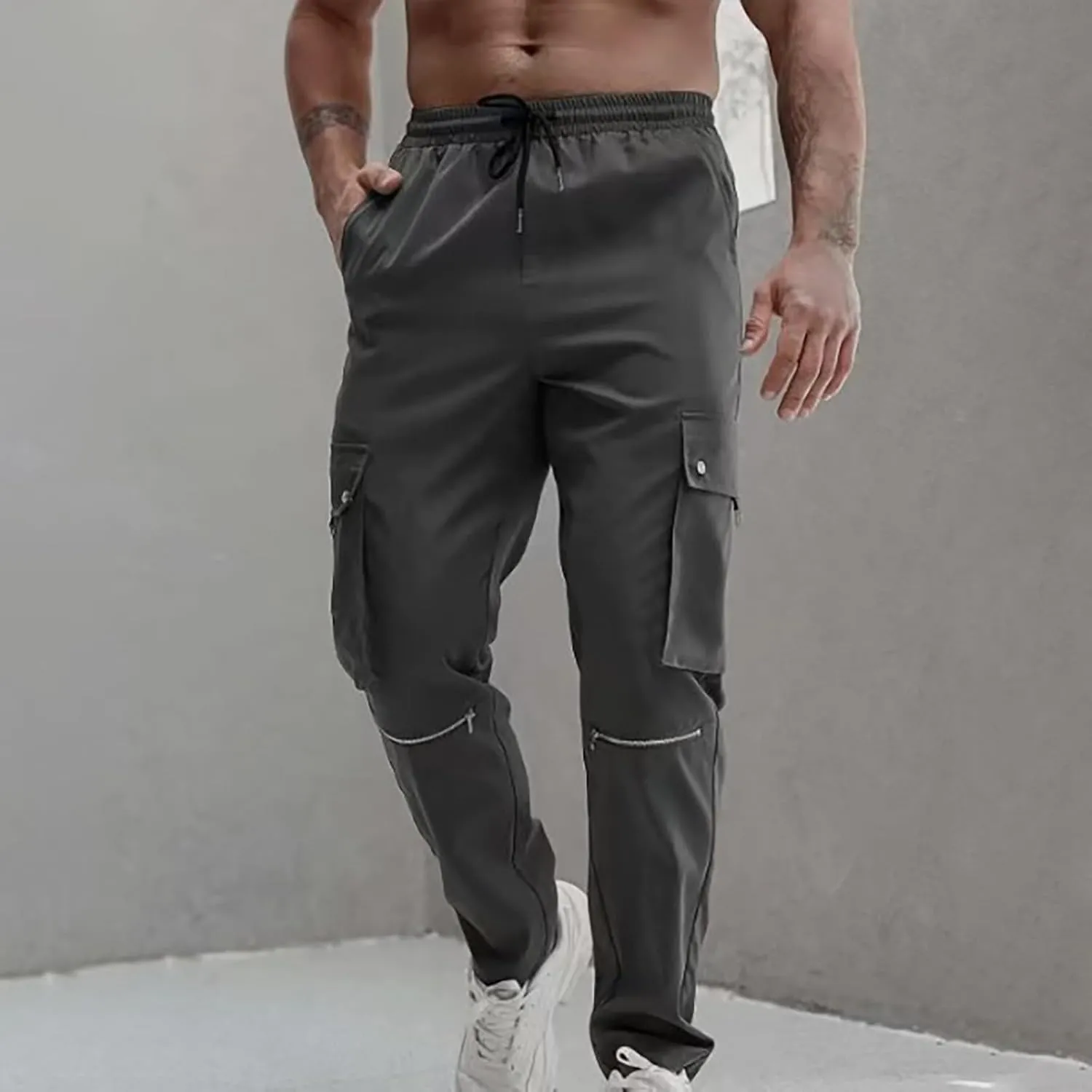 MIDOO Cargo Pants for Men Relaxed Fit Lightweight Hiking Pants Outdoor Work Pants Trousers for Workout, Hiking, Fishing