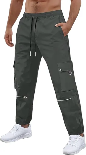 MIDOO Cargo Pants for Men Relaxed Fit Lightweight Hiking Pants Outdoor Work Pants Trousers for Workout, Hiking, Fishing