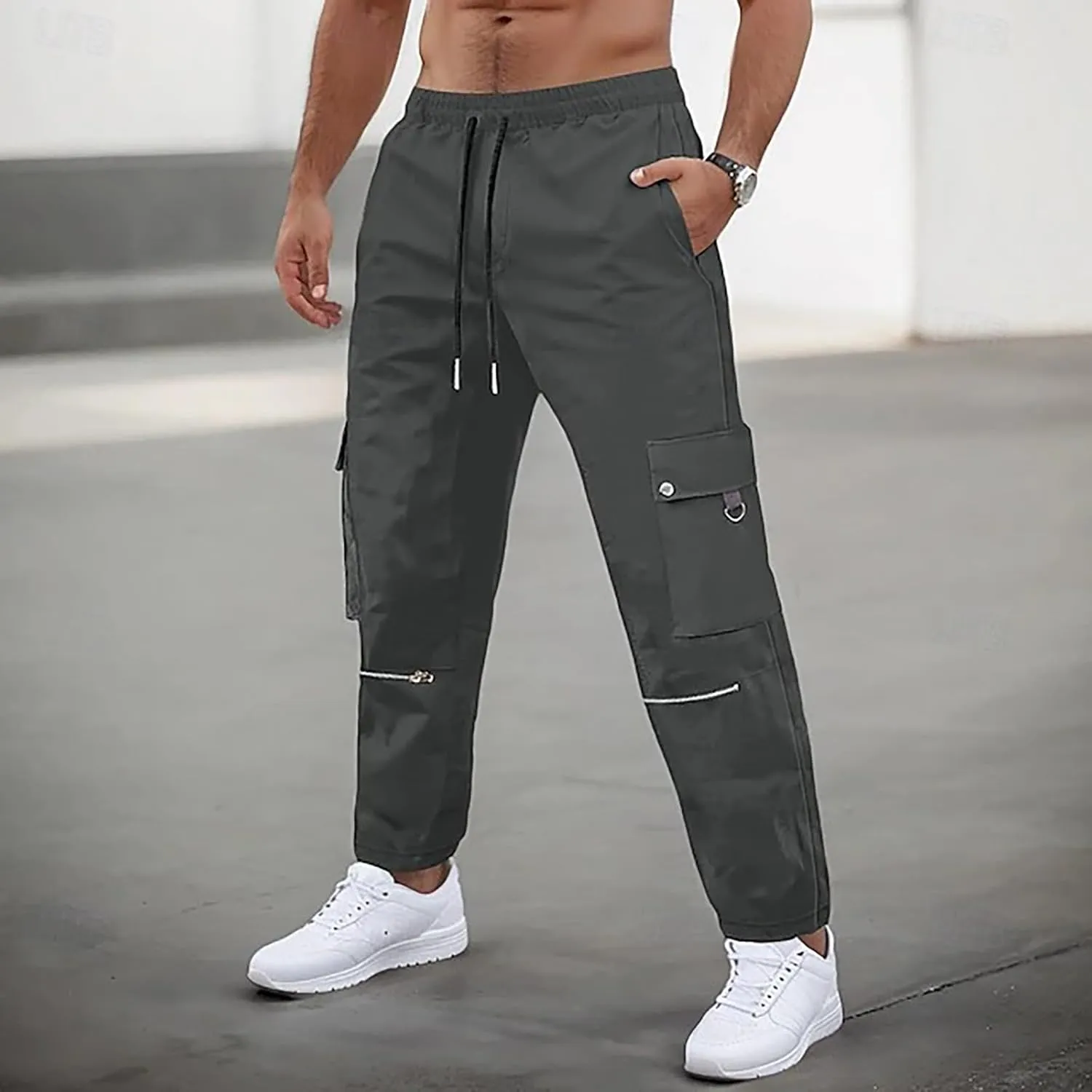MIDOO Cargo Pants for Men Relaxed Fit Lightweight Hiking Pants Outdoor Work Pants Trousers for Workout, Hiking, Fishing