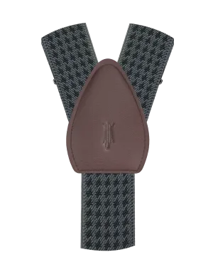Newbold Houndstooth Charcoal Shirttail Garters