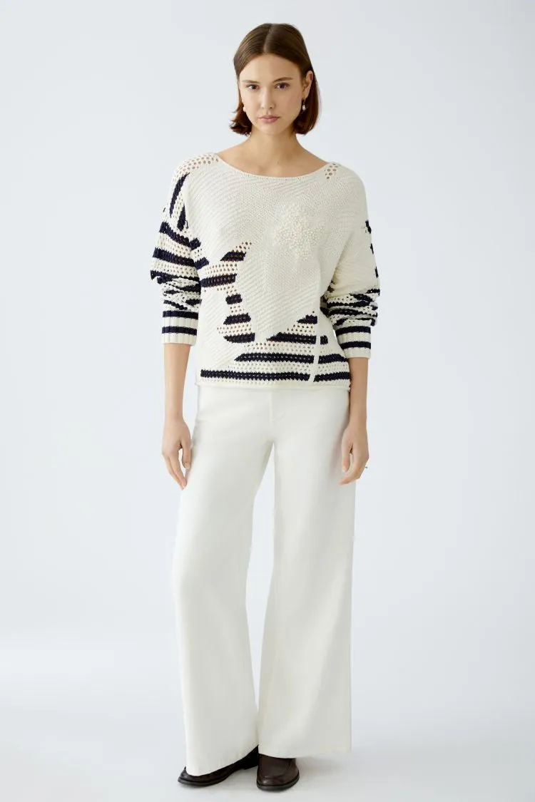 OUI Elaborately knitted pullover