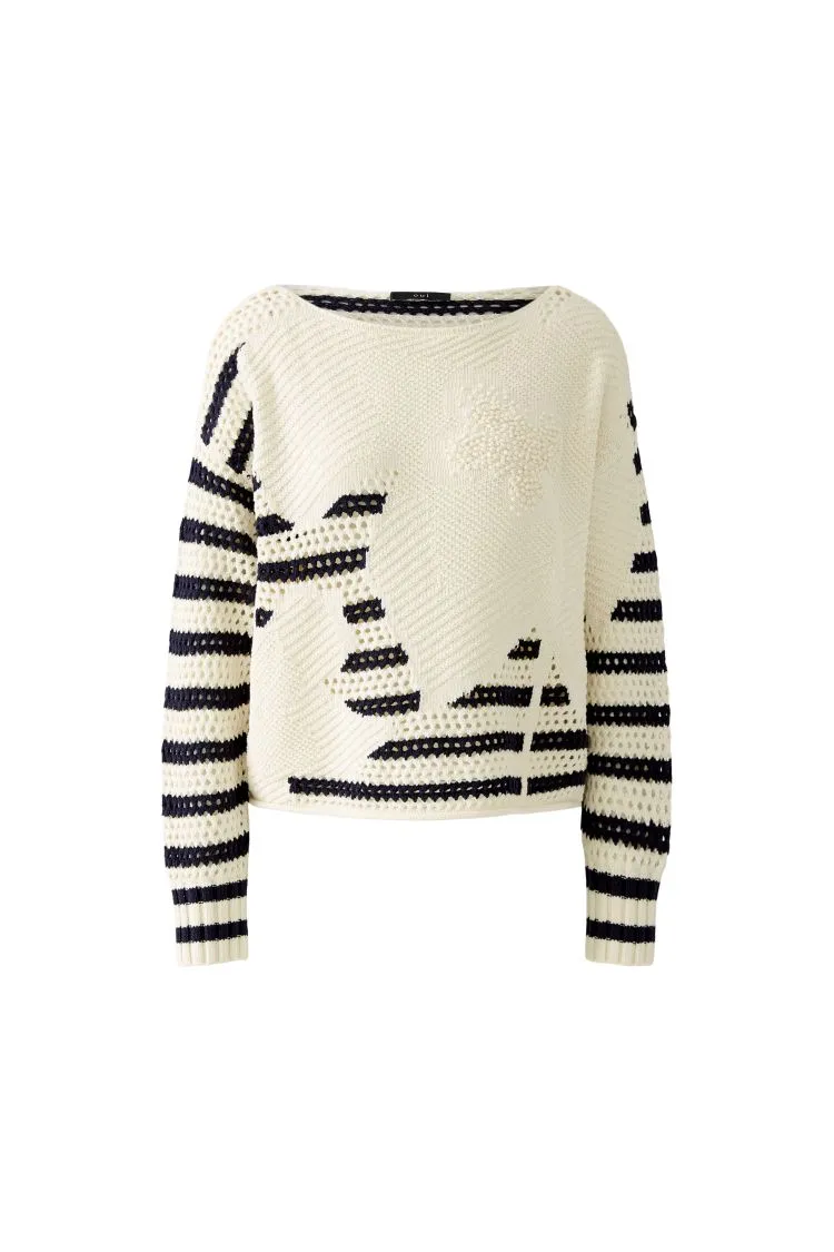 OUI Elaborately knitted pullover