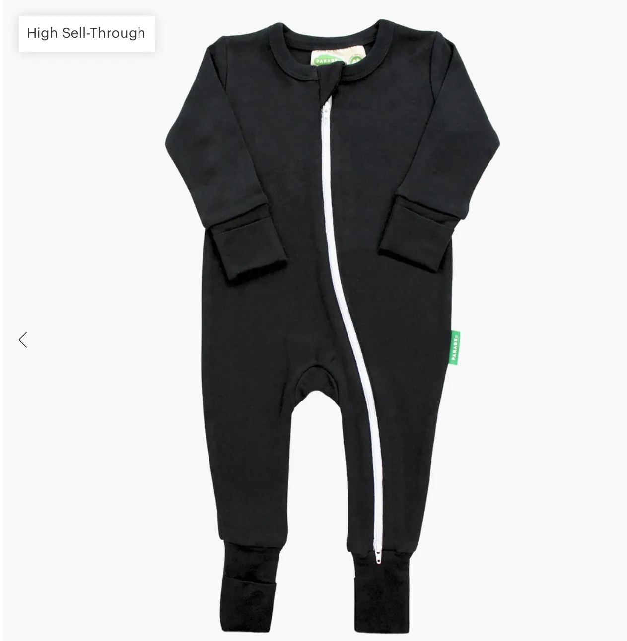 Parade Baby Organics 2 way zip romper