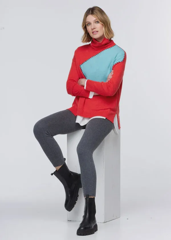 Shoulder Patch Jumper - Tangelo