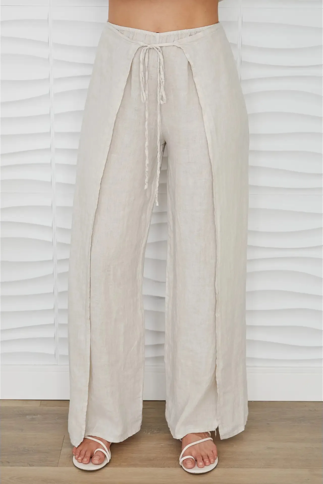 Side Panel Linen Pants