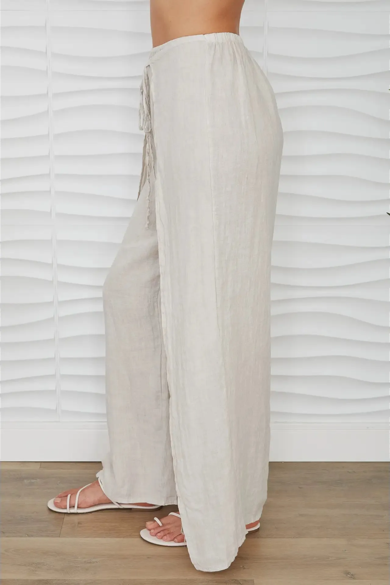 Side Panel Linen Pants