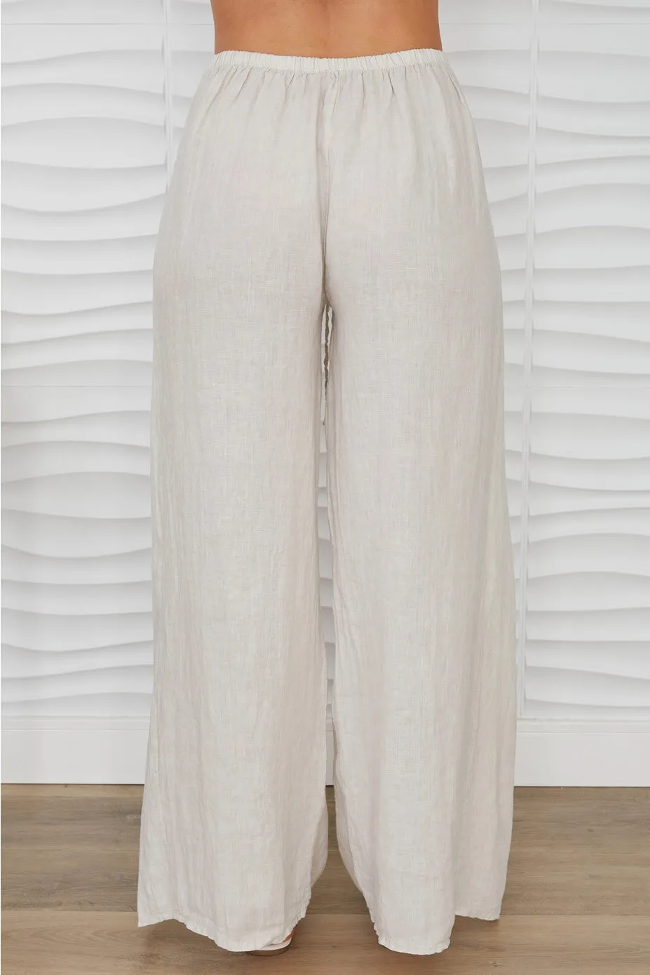 Side Panel Linen Pants