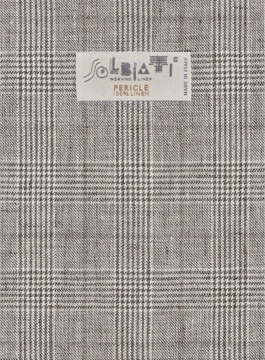 Solbiati Carre Brown Glen Linen Jacket