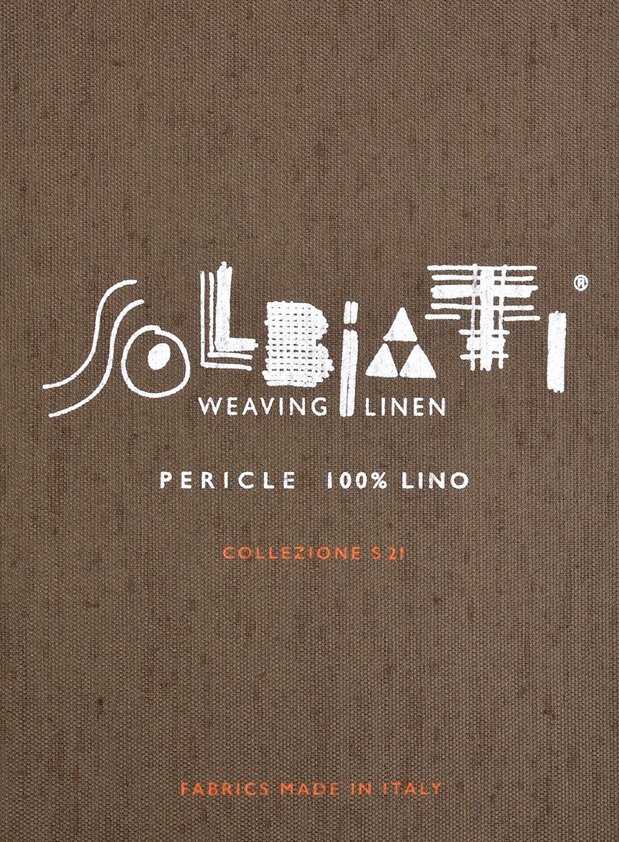 Solbiati Carre Brown Glen Linen Jacket