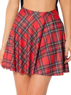 Stylish A Line Casual Spring Summer Tartan Plaid Short Skirt