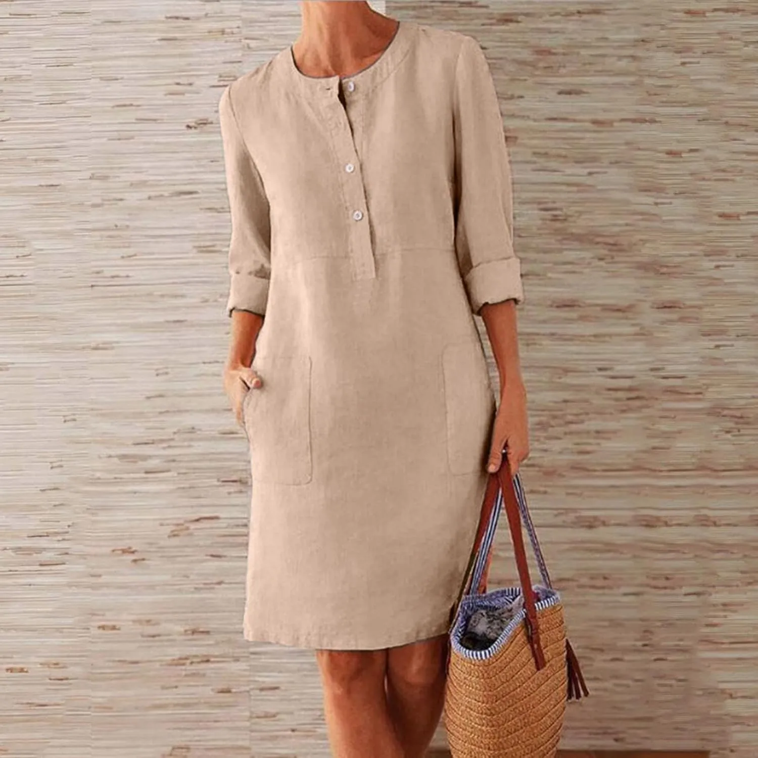 Summer Dresses for Women Fashion Casual Button Down Denim Midi Dress Short Sleeve Collar Trendy Spring Clothes S-3XL