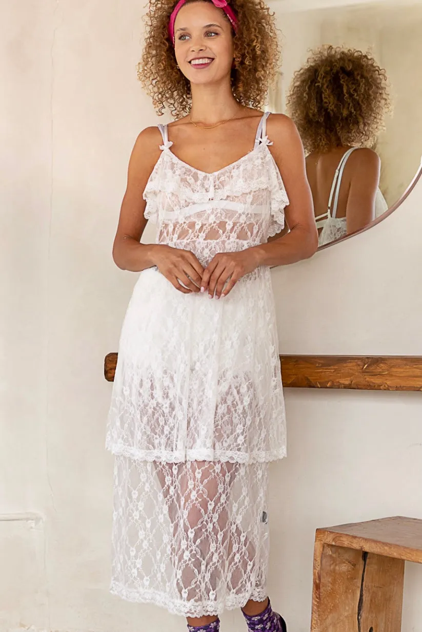Sweet Nothings Sheer Lace Slip Dress