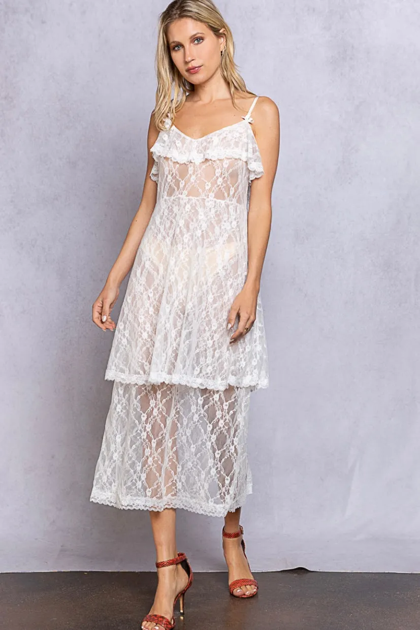 Sweet Nothings Sheer Lace Slip Dress