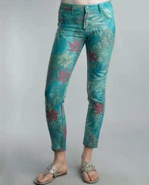 Tempo Paris - Flora Reversible Pants - Green