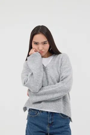 V-Neck Knitwear Sweater
