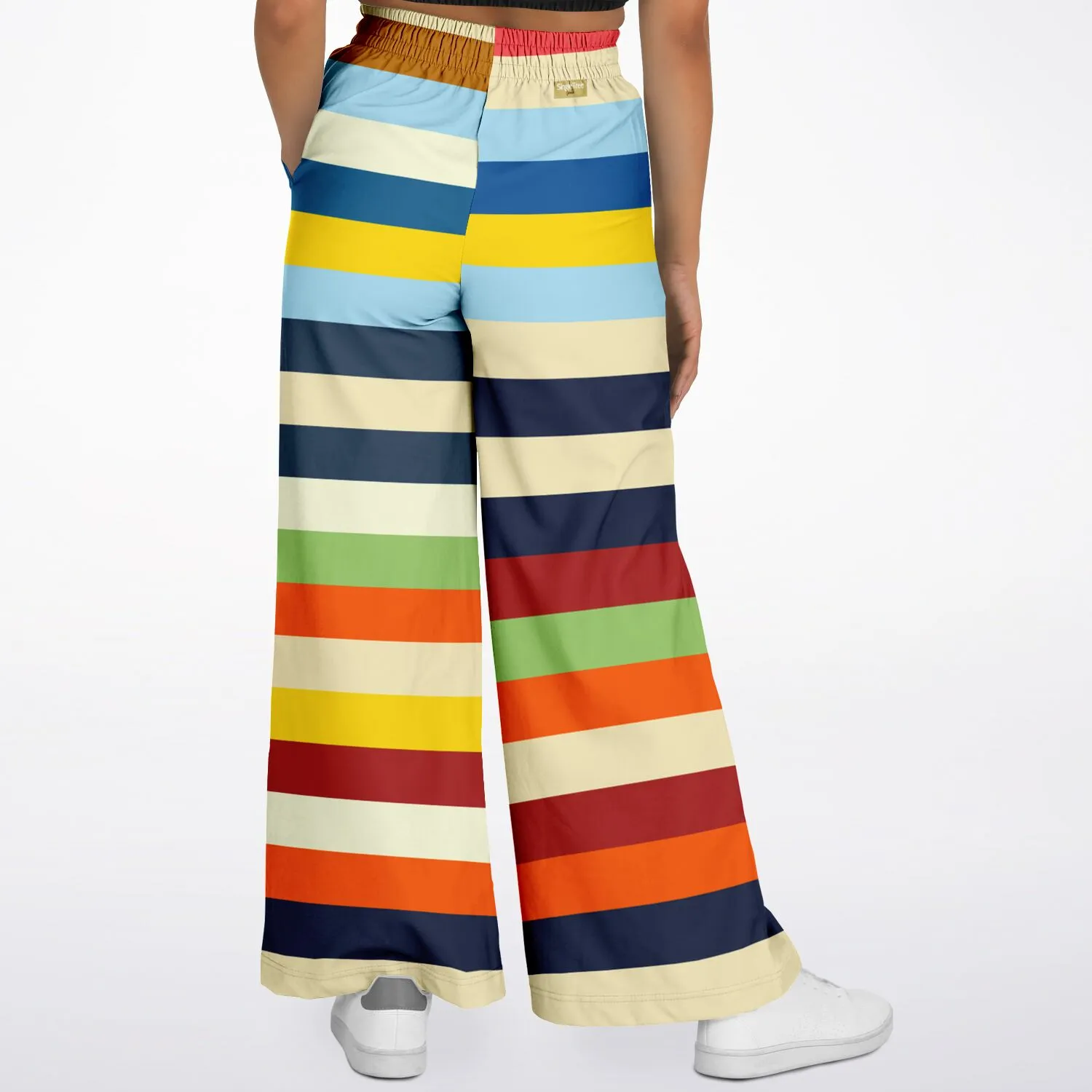 Vasona Rugby Stripe Eco-Poly Wide Leg Pants