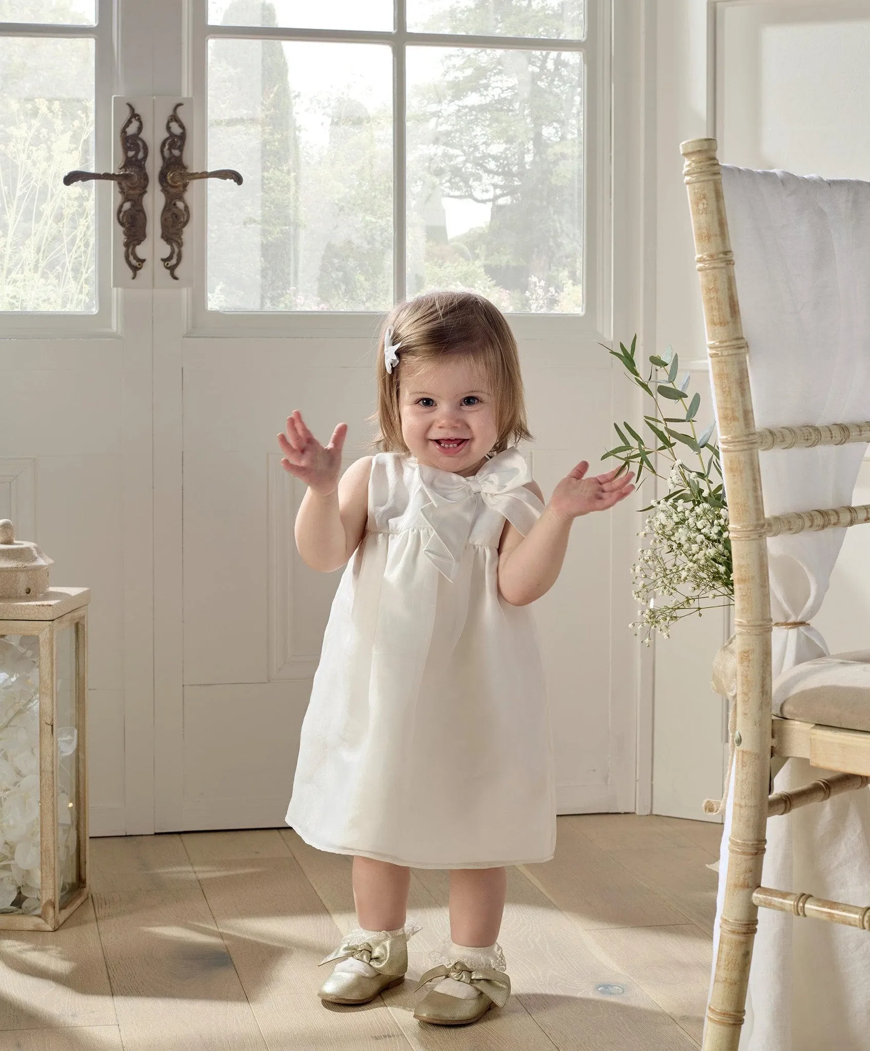 White Organza Bow Dress