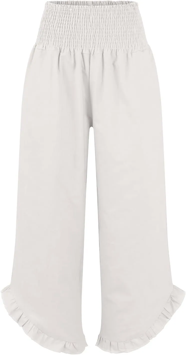 Wide Leg Pants for Women, Wide Leg High Waist Pants Summer Straight