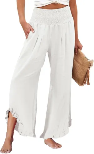 Wide Leg Pants for Women, Wide Leg High Waist Pants Summer Straight