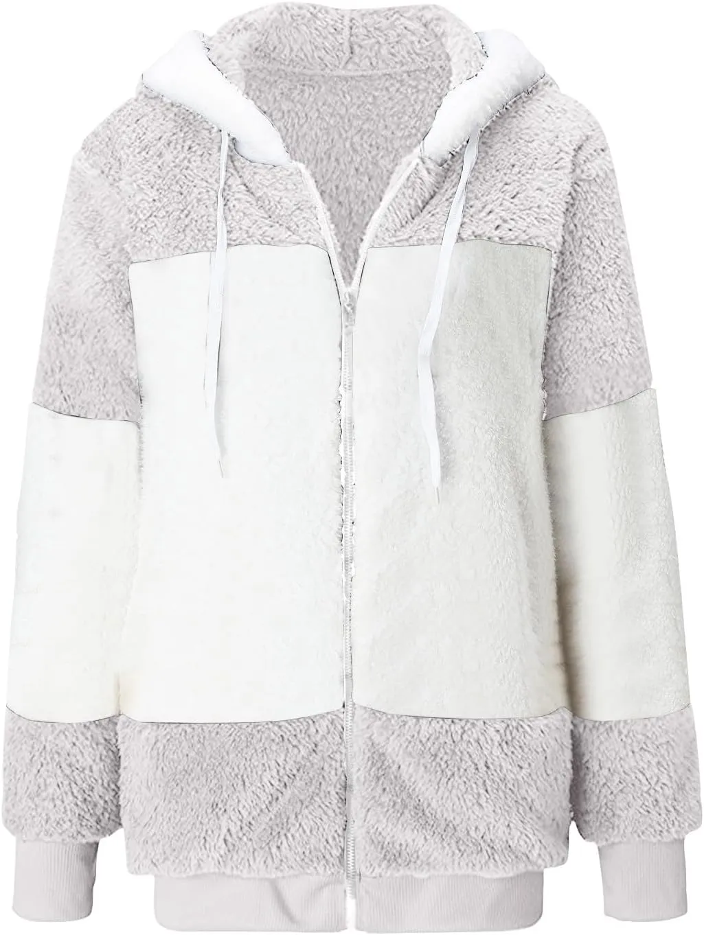 Winter Coats for Women Cozy Fluffy Fleece Hooded Coats Fuzzy Warm Sherpa Hoodies Sherpa Casual Outwear with Pockets