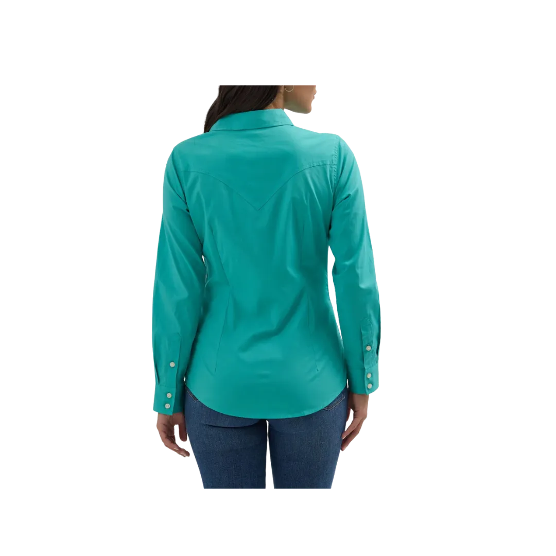Wrangler Women's Long Sleeve Blue Shirt