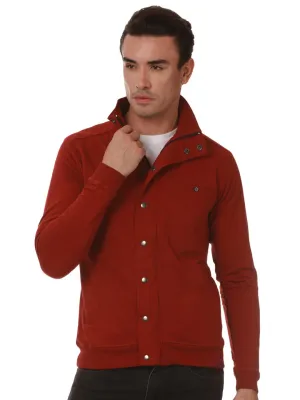 ZUPERB Men's Solid Regular Jacket (MAROON)